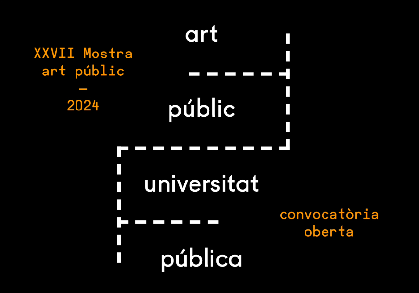 Imatge gràfica de la XXVII Mostra art públic / universitat pública